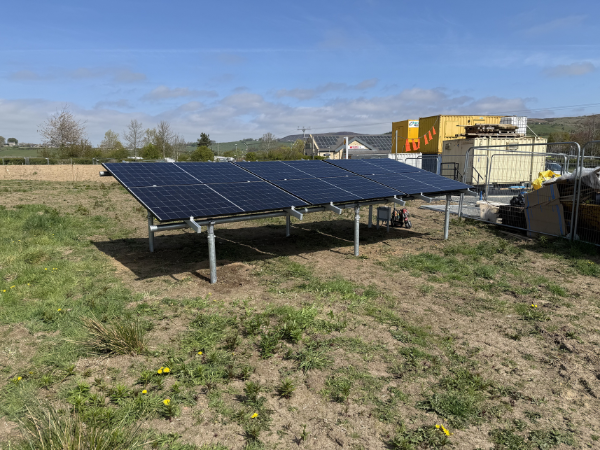 Off-grid solar installation in remote location