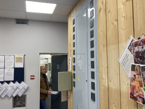 Ground-mount solar microgrid installation